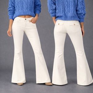 Lucky Brand Cream Flare Jeans 2/26R  Western Clean Girl Stagecoach Cowgirl